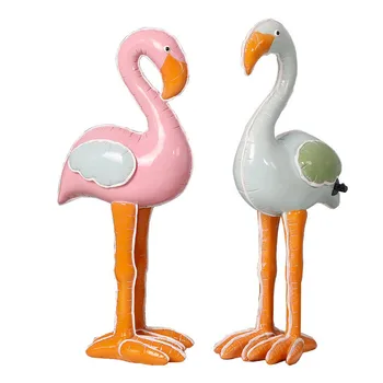 

11" Simulation Animal Flamingo Creative Feature Phoenicopteridae Home Decor Birthday Gift Resin Action Figure Toy BOX 29CM X341