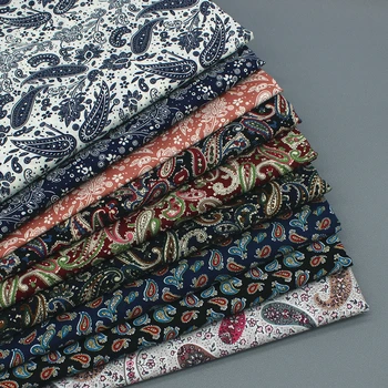

Wide 58" 100% Cotton Plain Poplin Printed Fabric Bandanna Scarf Dress Shirt Material By the Half-Yard Big Floral
