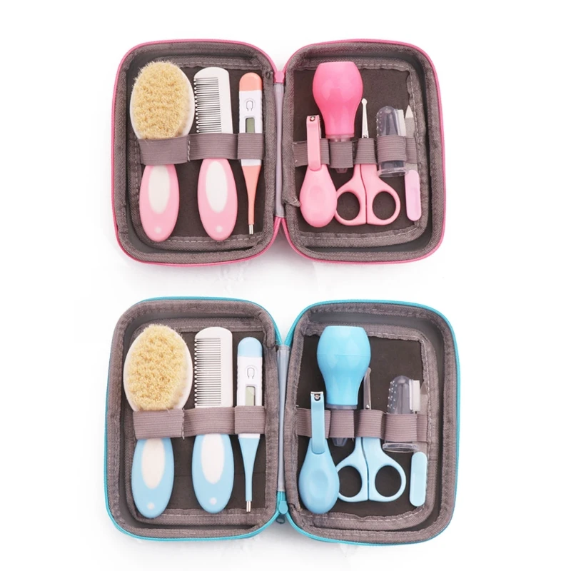 Baby Grooming Comb Brush Nasal Aspirator Scissors Tweezer Finger Toothbrush Thermometer Newborn Nursery Care
