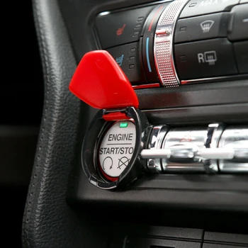 

Console Switch Cover Trim For Ford Mustang 15+ Red+Black Engine Start/Stop