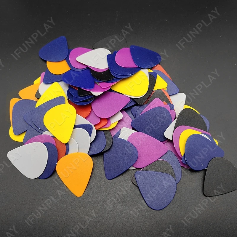 Multi Color 0.46mm ABS Acoustic Electric Ukulele Guitar Bass Picks Guitar Standard Mediators Plectrum Guitarra Parts 1000pcs