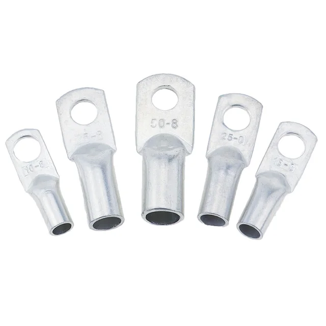 5PCS JG10-6/8 JG25/6/8/10 Terminal Cable Lug M8 M12 10mm2