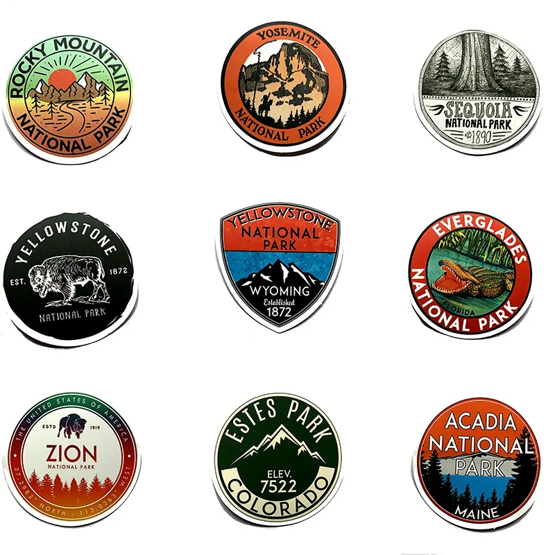 10/30/50PCS National Park Zoo Icon Stickers for Waterproof Decal Laptop Motorcycle Luggage Snowboard Fridge Phone Car,wall stickers