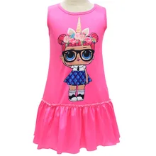 Повседневное платье для девочек; платья принцессы с героями мультфильмов; Летние платья без рукавов; костюм для маленьких девочек; детская одежда; одежда для детей