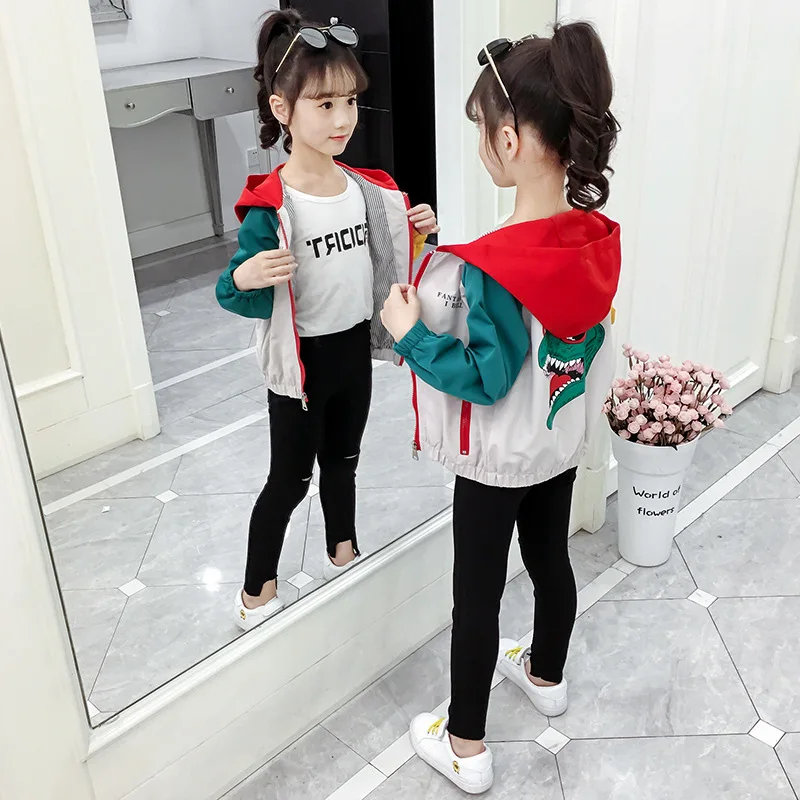 

Spring And Autumn New Style Girls 2019 Coat 4-5-Year-Old Korean-style 6 Zip-up Shirt Children 7 Jacket 8 Milky White Versatile 1