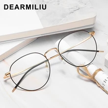 DEARMILIU New Vintage Blue light blocking glasses for women and men Oval frame Clear vision lensLight and tough material glasses