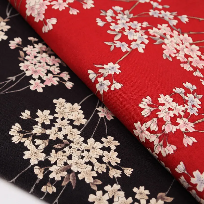

LEO&LIN A quilt DIY printed cotton kimono doll clothes Japanese cherry blossom Patchwork Cotton Fabric (1 meter)