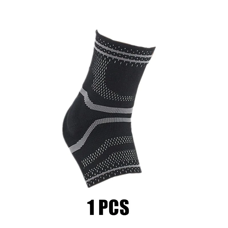 1 PCS Поддержка лодыжки ортез голеностопный голеносЭластичная Силиконовая повязка для поддержки лодыжки от растяжений, облегчающая боль от подошвенного фасциита, артрита, Бегущего лодыжки, защитное Фиксирующее приспособление - Цвет: 1 PCS