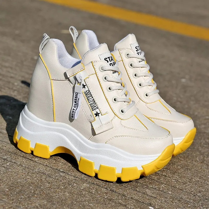 Chunky Sneakers Shoes Wedge-Basket Platform Woman High-Heel Female Fashion Summer Dad