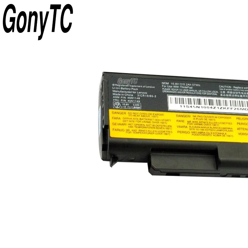 GONYTC 45N1144 57+ ноутбук Батарея для lenovo ThinkPad T440P T540P W540 W541 L440 L540 45N1145 45N1148 45N1159 45N1158