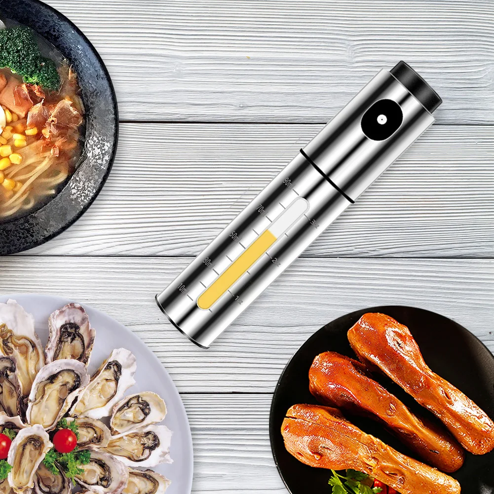 304 Stainless Steel Oil Spray Bottle Barbecue Kitchen Cooking Grilling Roasting Oil Pot Soy Sauce Seasoning Bottle with Scale