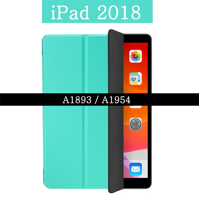 Стенд флип чехол для Apple iPad 2/3/4 iPad5 iPad6 9,7 7th 10,2 кожаный магнитный чехол с автоматическим включением/Sleep(Пробуждение/спящий режим) Smart Cover - Цвет: Mint Green