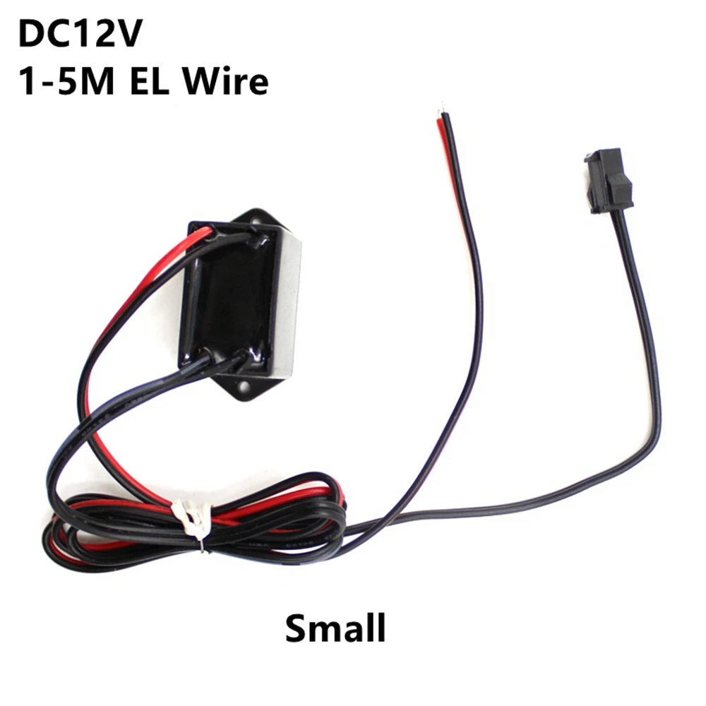 Small 1-5M DC12V адаптер питания драйвер контроллер инвертор для(маленький 1-5 м/большой 1-10 м) электролюминесцентный провод el светильник, DC В AC - Цвет: Small 1-5M
