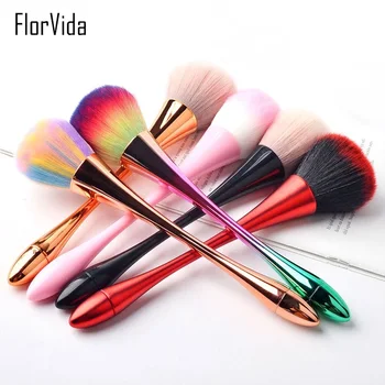 

6 Styles Colorful Nail Art Dust Cleaner Brush Soft Cleaning Brush For Makeup Nail Acrylic UV Gel Powder Removal Manicure Tools