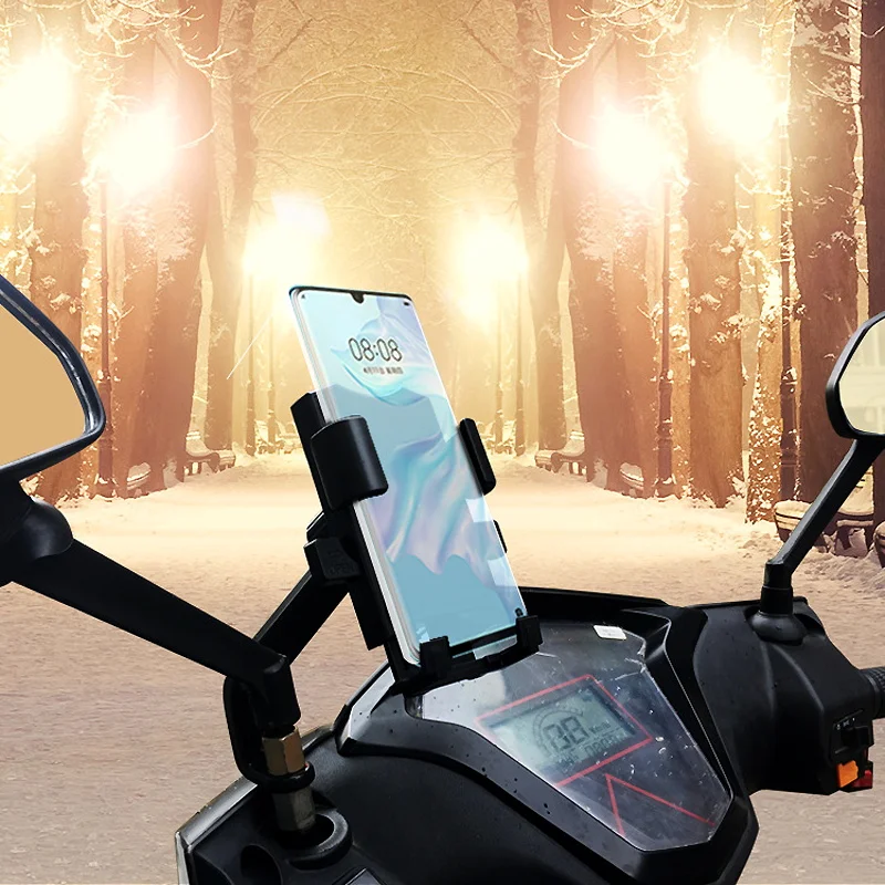 Mobile Phone Bracket Bicycle Handlebar Lengthened Thickened Universal Motorcycle Rearview Mirror | Мобильные телефоны и