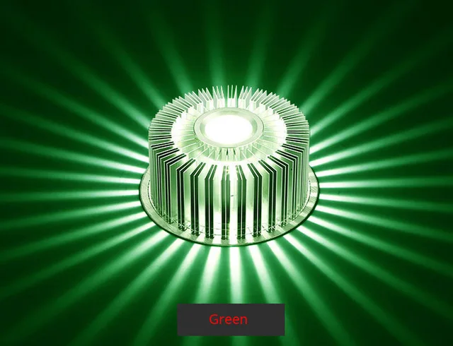 Green Монтируемый на поверхности светодиодный потолочный светильник 3 Вт RGB художественная галерея декоративная Передняя Балконная лампа светильник для крыльца встраиваемый светильник для коридоров - Испускаемый цвет: Green