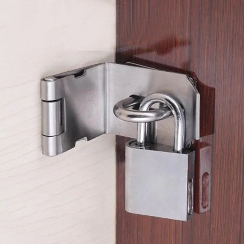Security Door latch Gate Stainless Steel Bolt Latch Lock Bracket Hasp And Staple 