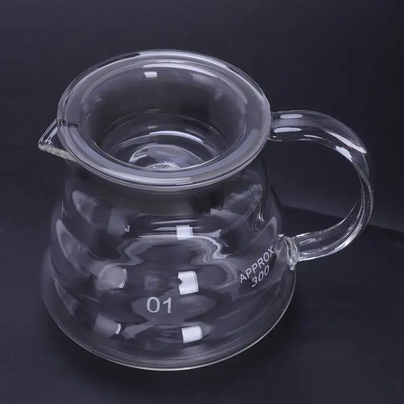 V60 залить над стеклянным диапазоном кофе сервер графин капельного кофе горшок Кофе чайник заварник бариста Перколятор прозрачный