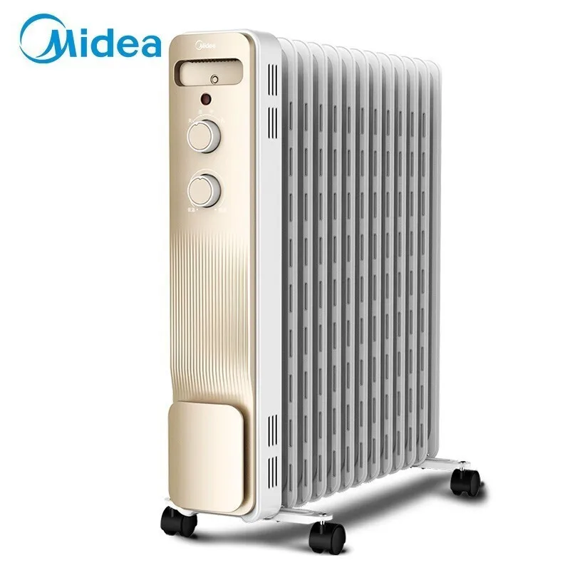 New Midea 220v Heater Household 2200w Electric Heating Oil Heater Light  Sound Drying Clothes Electric Radiator Electric Heater - Electric Heaters -  AliExpress