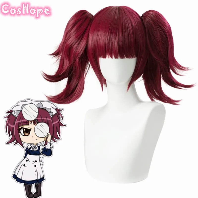 Женский парик с двойным хвостом Mey Rin черный из термостойкого синтетического