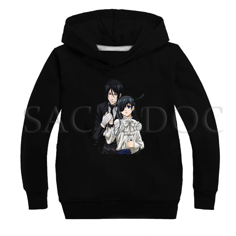 Hoodies 8 Детский свитер; толстовки с капюшоном; сезон весна-осень; Одежда для маленьких девочек и мальчиков с принтом «Черный Дворецкий»; спортивная одежда; Повседневная хлопковая одежда; Moletom Infantil - Цвет: Hoodies 8