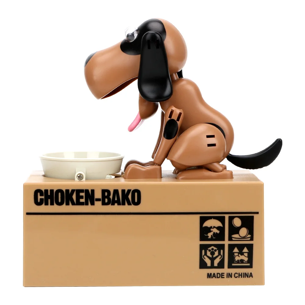 Cartoon Robotic Dog Money Saving Box Steal Coin Bank Plastic Electronic Piggy Banks Kids Gift Automated Boxes | Дом и сад