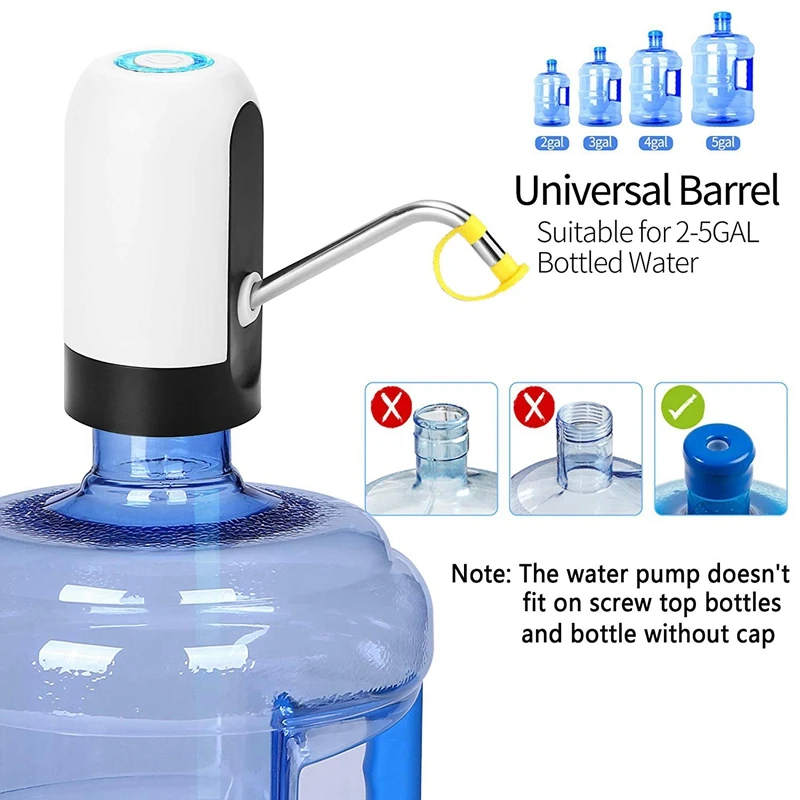 Water Bottle Pump, Usb Charging Automatic Drinking Water Pump Portable Electric Water Dispenser Water Bottle Switch Treatment Ap