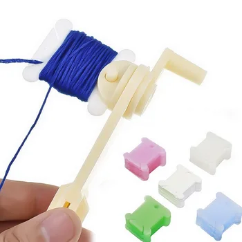 

String Winder Thread Card Embroidery Plastic Thread Bobbins Floss for Storage Holder Winding Stitch Wound Manual yarn fast