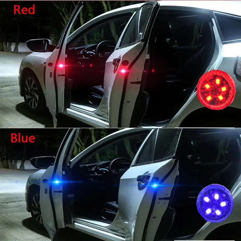 

1 pair Wireless Magnetic LED Car Door Opening Warning Light Bulb Strobe Flash Waterproof Anti Rear-end Collision LED Safety Lamp