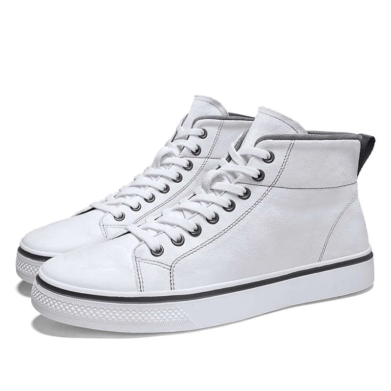 Классическая замшевая Мужская обувь; высокая обувь; трендовая обувь; обувь по индивидуальному заказу - Цвет: Белый