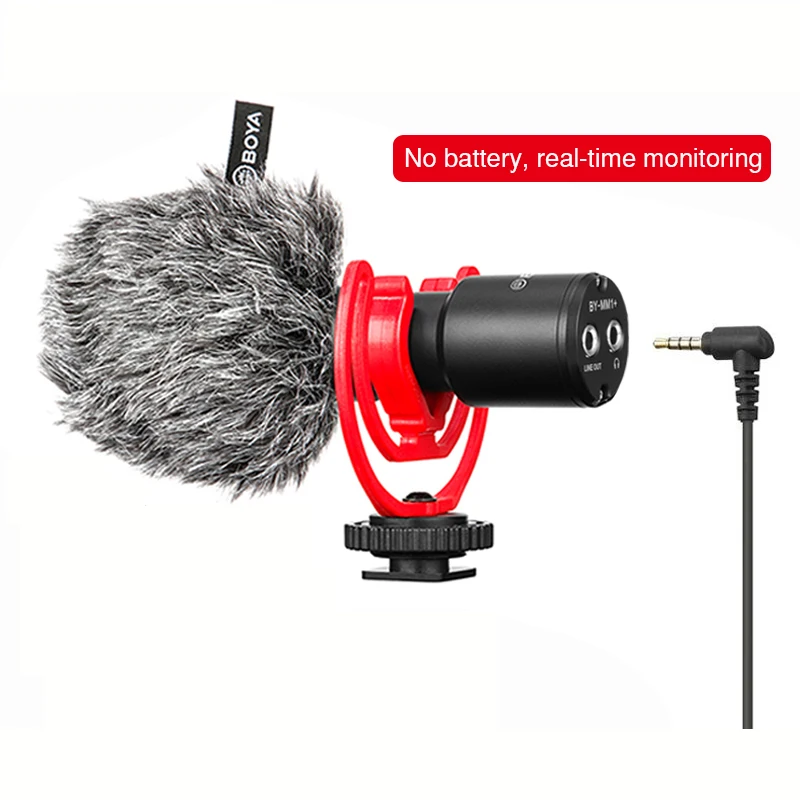 

microfone mm1 Video Record Microphone Condenser Video Recording for Youtube Vlogging Mic