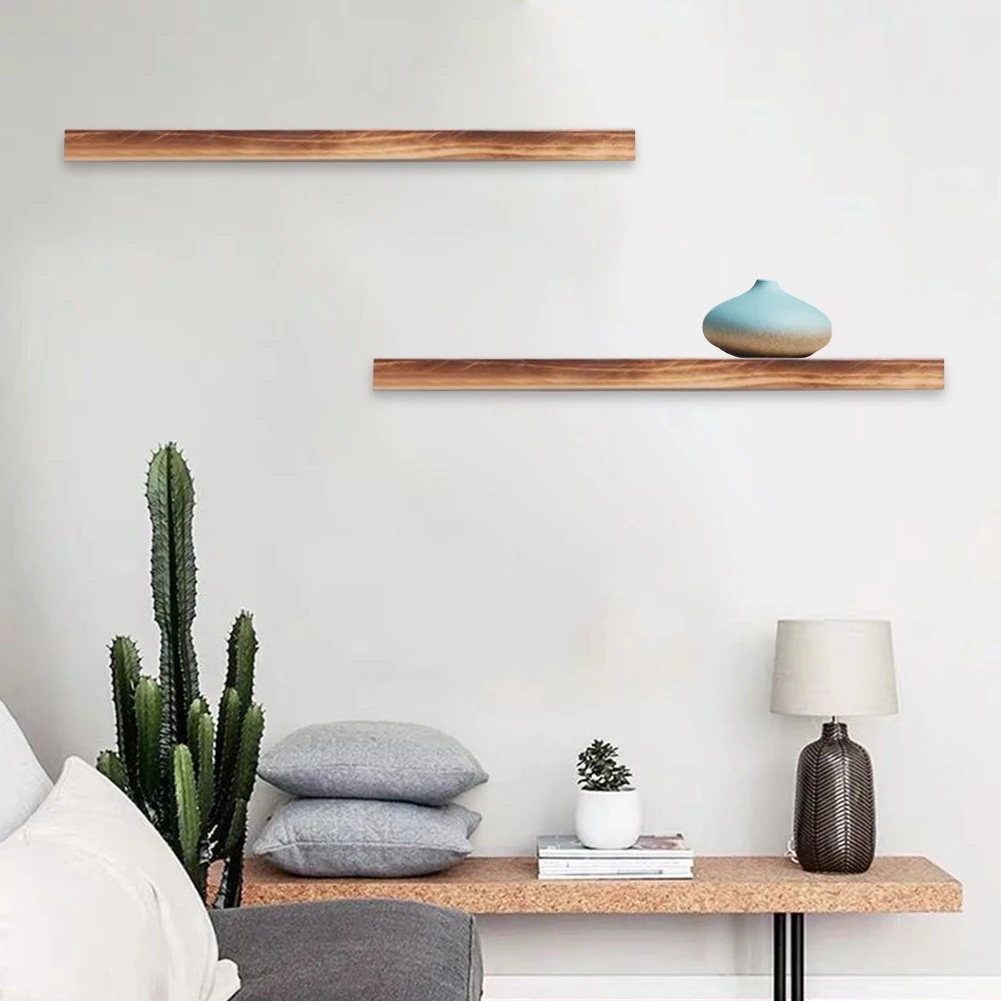 CD Storage Book Holder Living Room Easy Install With Screws Floating Shelf Simple Solid Wood Home Decor Office Wall Mounted afbeelding