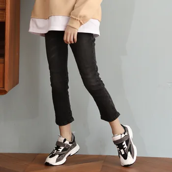 

Black Skinny Jeans Pants For Baby Big Girls Autumn 2019 Bottoms Clothes Kids Mid Waist Denim Pants Clothing Children Leggings