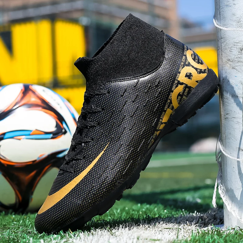 Футбольные бутсы; Спортивный для футбола; обувь; Новинка года; кожаные футбольные бутсы до лодыжки; тренировочные футбольные кроссовки; обувь для футбола