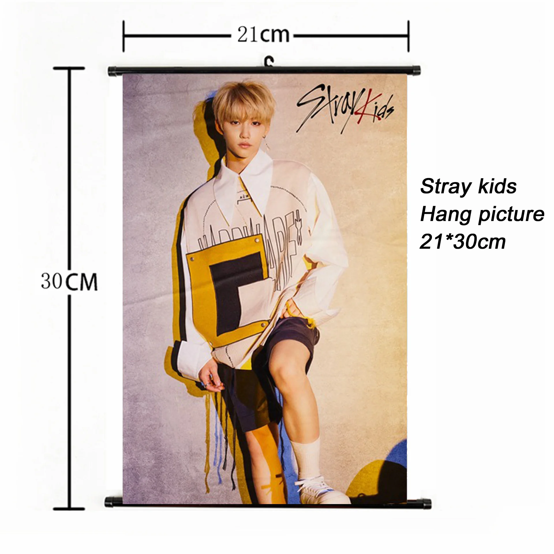 Модный Kpop Stray Kids Hang paintng 21*30 см постер stray kids signature желтая древесина альбом Фотокарта плакат вентиляторы коллекция