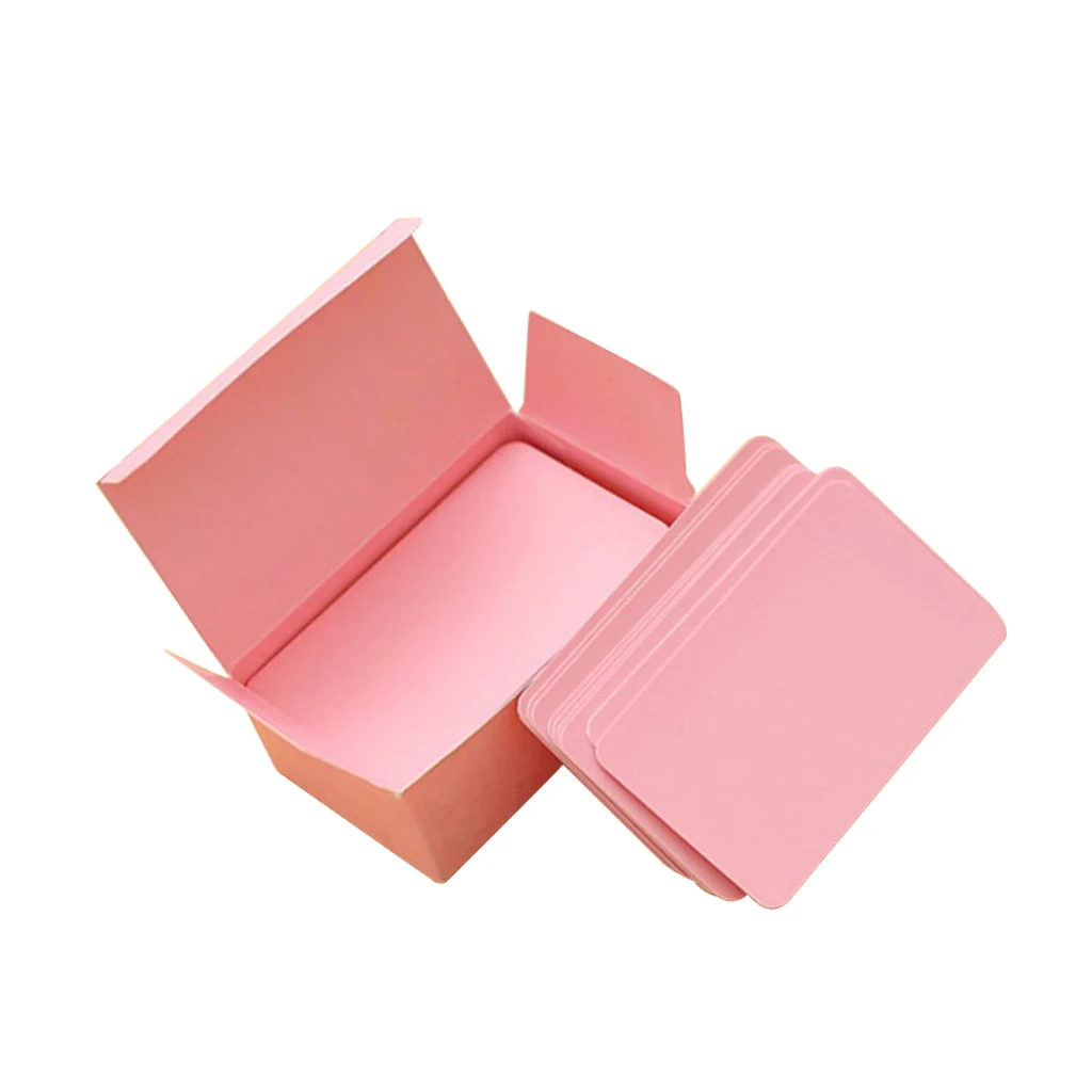 Pink Бумажные пустые почтовые флэш-карты DIY поздравительные быстрые сообщения праздник сток День Рождения наклейки флэш-карты, 90 листов - Цвет: Pink