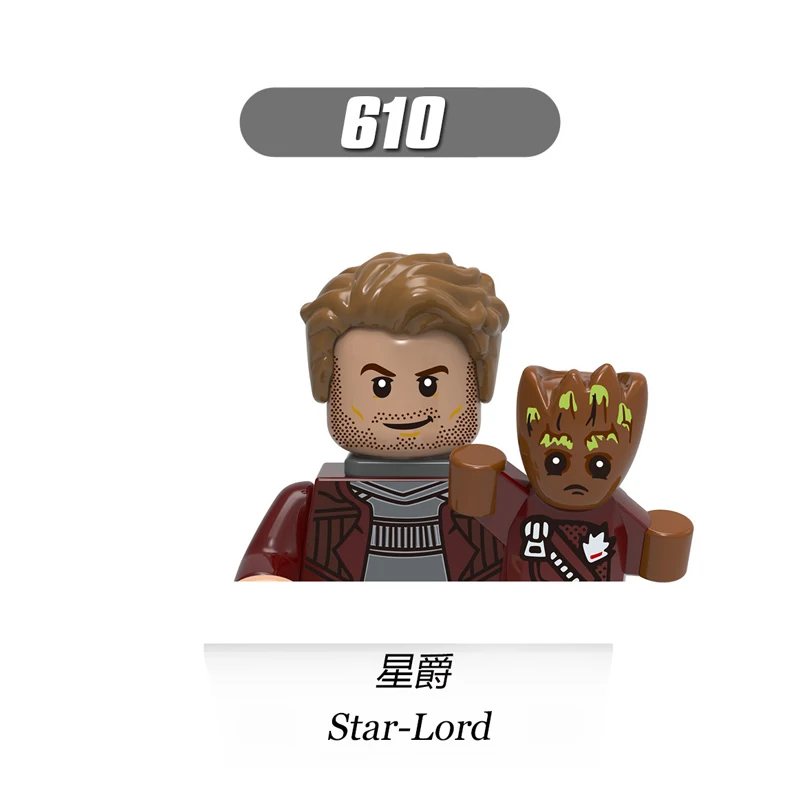 X0159 Building Blocks Galaxy Guards Series Mini Figures Star-Lord Rocket Racoon Cartoon Mini Figure Assembly Building Block Toys stacking blocks milestones Blocks