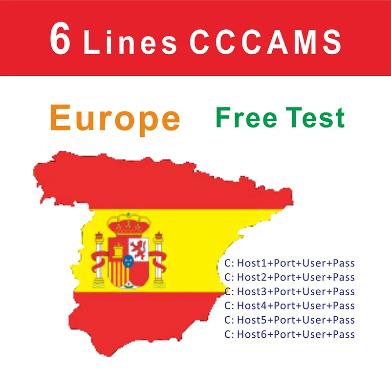 6 Cline CCCams для 1 года Европа Испания Германия Польша Австрия сервер спутниковый