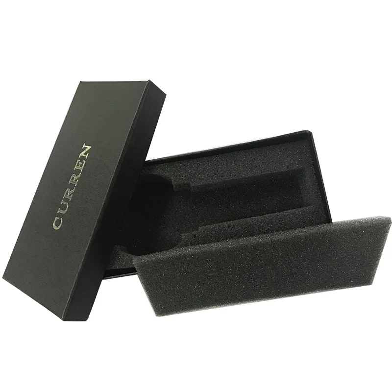 CURREN Box Новинка, оригинальные металлические часы, подарочные коробки, чехол из нержавеющей стали, коробка для хранения часов,, роскошная мода, спортивный стиль, caja metalica negra - Цвет: CURREN Box