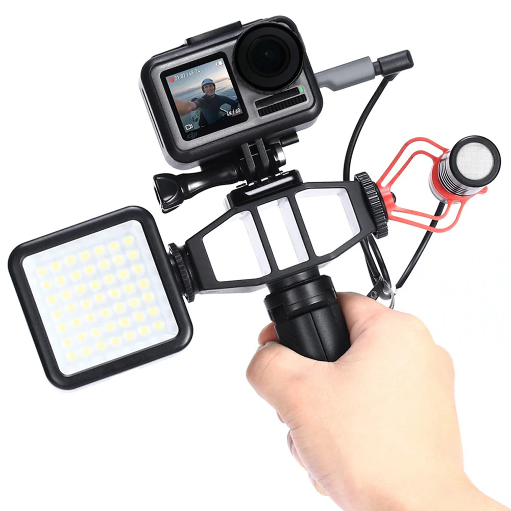 Vlog Кронштейн-адаптер с 1/4 дюйма Винт для вспышки «Холодный башмак держатель для GoPro Hero 7/6 Sjcam GY88
