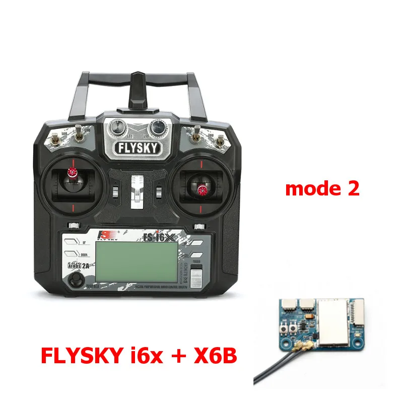 FLYSKY FS-i6X i6X 10CH 2,4 ГГц AFHDS 2A передатчика радиоуправляемой модели к компьютеру с X6B iA6B A8S приемник для RC Qaud небольшой гоночны - Цвет: Mode 2 with X6B