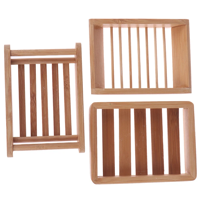 Natural Carbide Wood Soap Dish Wooden Soap Container Travel Wood Box Shower Plate Bathroom Holder
