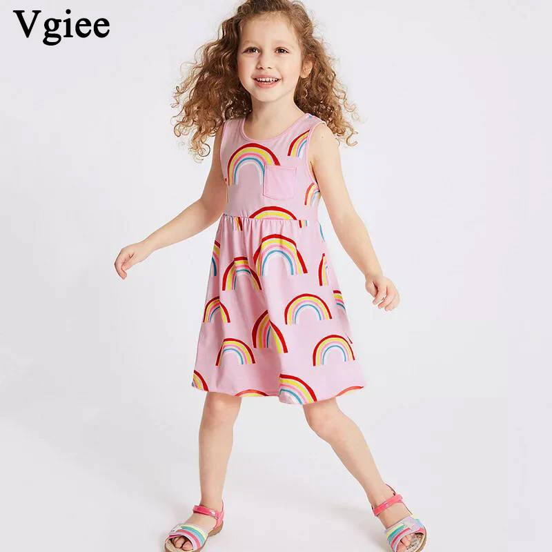 Vgiee niños vestido para vestidos 2019 Primavera Verano Bitrhday vestido de fiesta estampado de para Niñas Ropa para niñas|Vestidos| - AliExpress