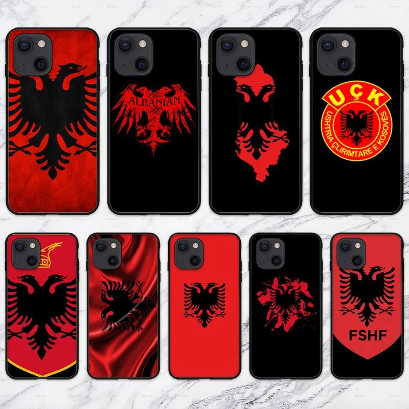 iphone 13 cover Albania flag Phone Case For iPhone 11 12 Mini 13 Pro XS Max X 8 7 6s Plus 5 SE XR Shell iphone 13 phone case