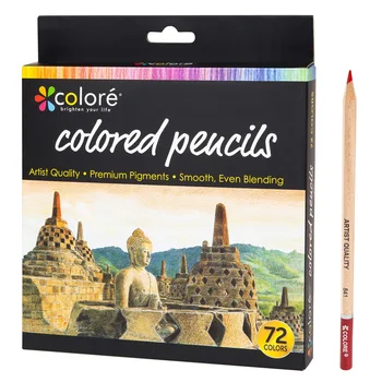 

Colore 72 Colors Colored Pencils Pre-Sharpened Pencils Set Drawing Coloring Pens Art Supplies
