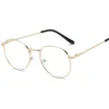 Retro Retro Reading Glasses Frame Men and Women Brand Designer Round Glasses Optical Glasses Frame Trend Metal Glasses +50 +100 3