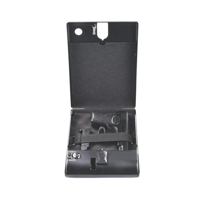 

Magorui Steel Material Fingerprint Pistol Safe Gun Box Fingerprint Key Lock Gun Case Glock 1911 XD P226 P320 Handgun Case