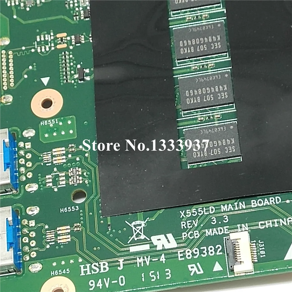 discount  X555LD mainboard SR23Y I5-5200U 3.3 For ASUS X555LA X555LD X555LF X555LJ X555L X555 Laptop motherbo