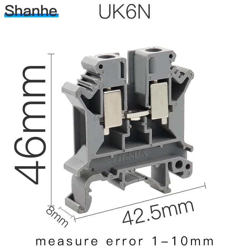 

UK-6N DIN rail universal class Terminal blocks lug plate Wiring row