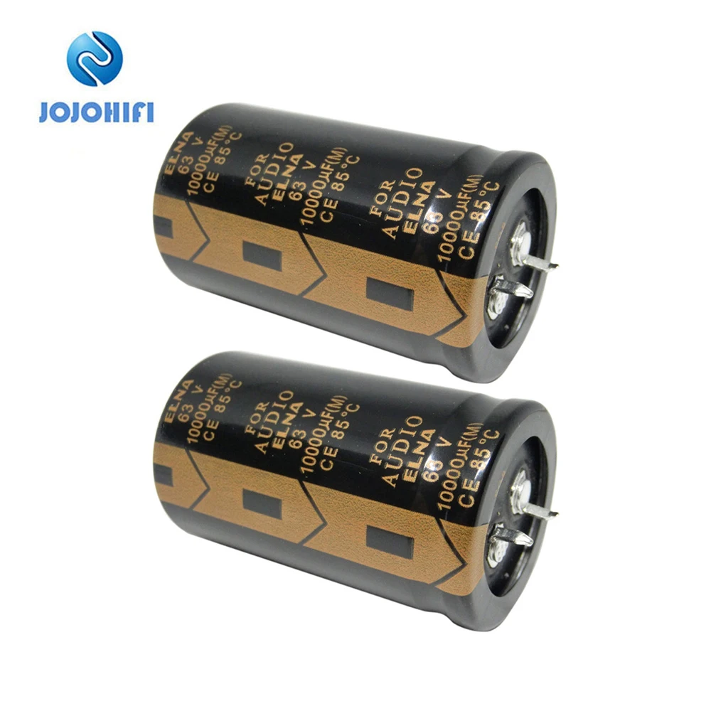 2pcs ELNA 10000UF/63V 30x50mm LAO FOR AUDIO 85℃ 63v10000uF Fever Audio Electrolytic Capacitor for Amplifier Board 2pcs 10pcs elna for audio 50v 10000uf 50v 30x40mm 85℃ audio fever electrolytic capacitors